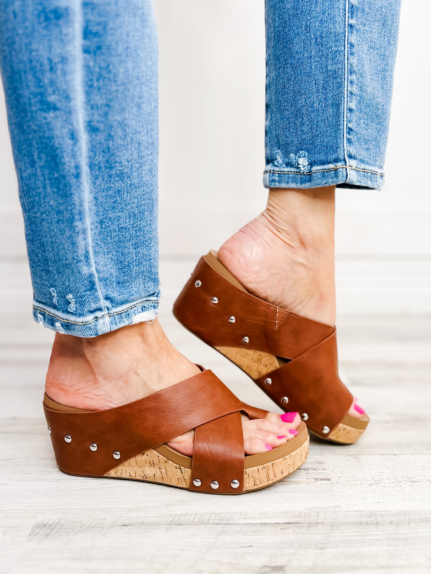 Corkys Tidbit Wedge Sandals in Bourban