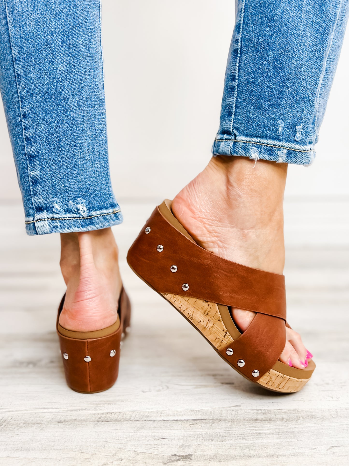 Corkys Tidbit Wedge Sandals in Bourban