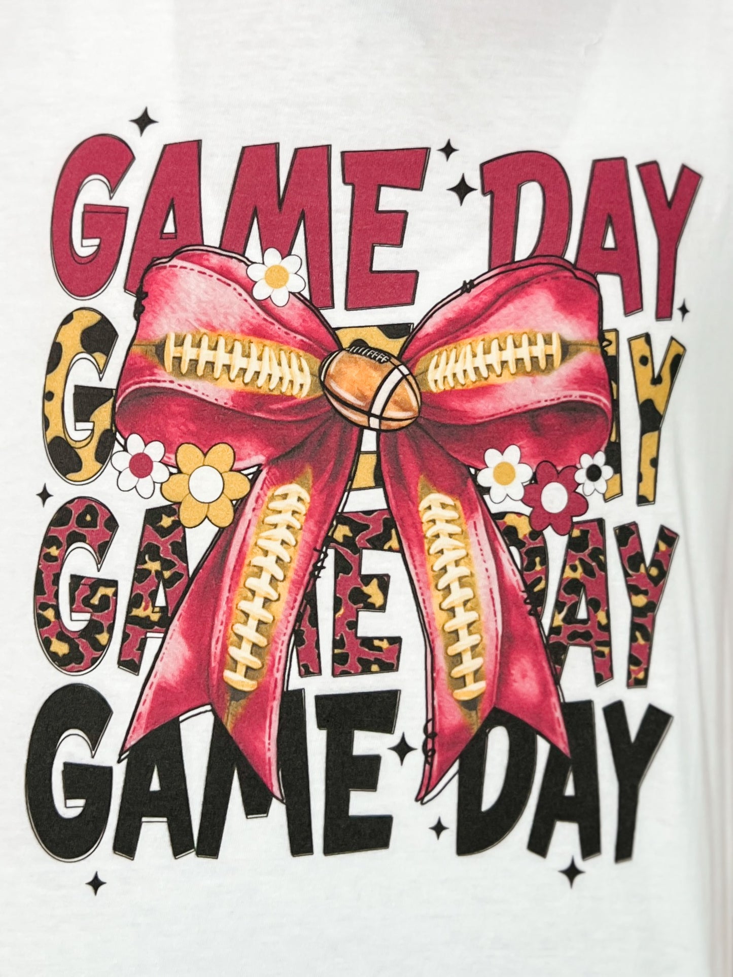 Game Day Bow and Football Custom Graphics