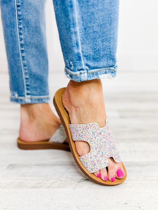 Corkys Bogalusa Slip-On Sandals in Mermaid Glitter