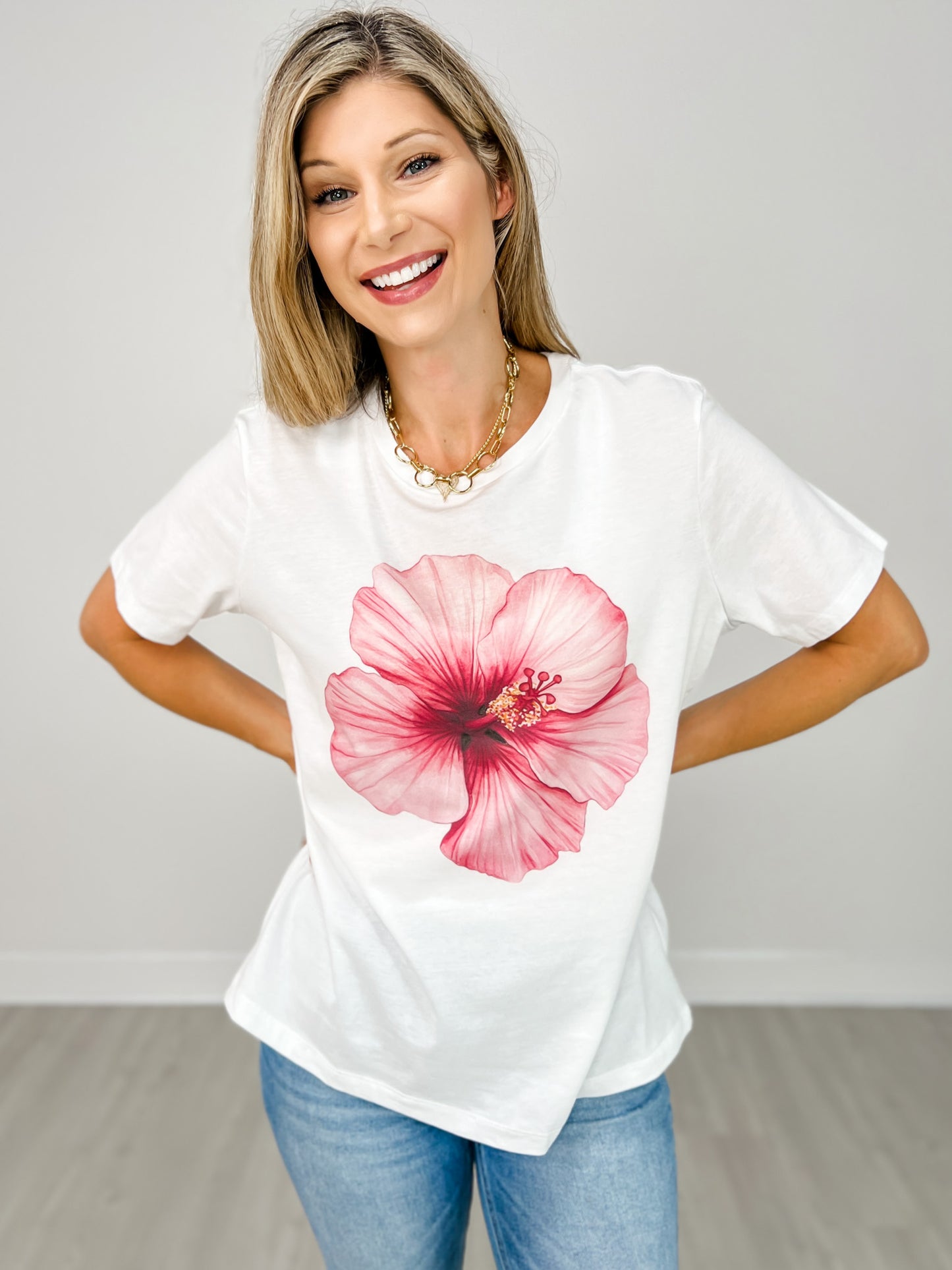 Hibiscus Flower Graphic Tee