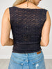 Mineral Washed Lace Sleeveless Top