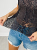 Mineral Washed Lace Sleeveless Top