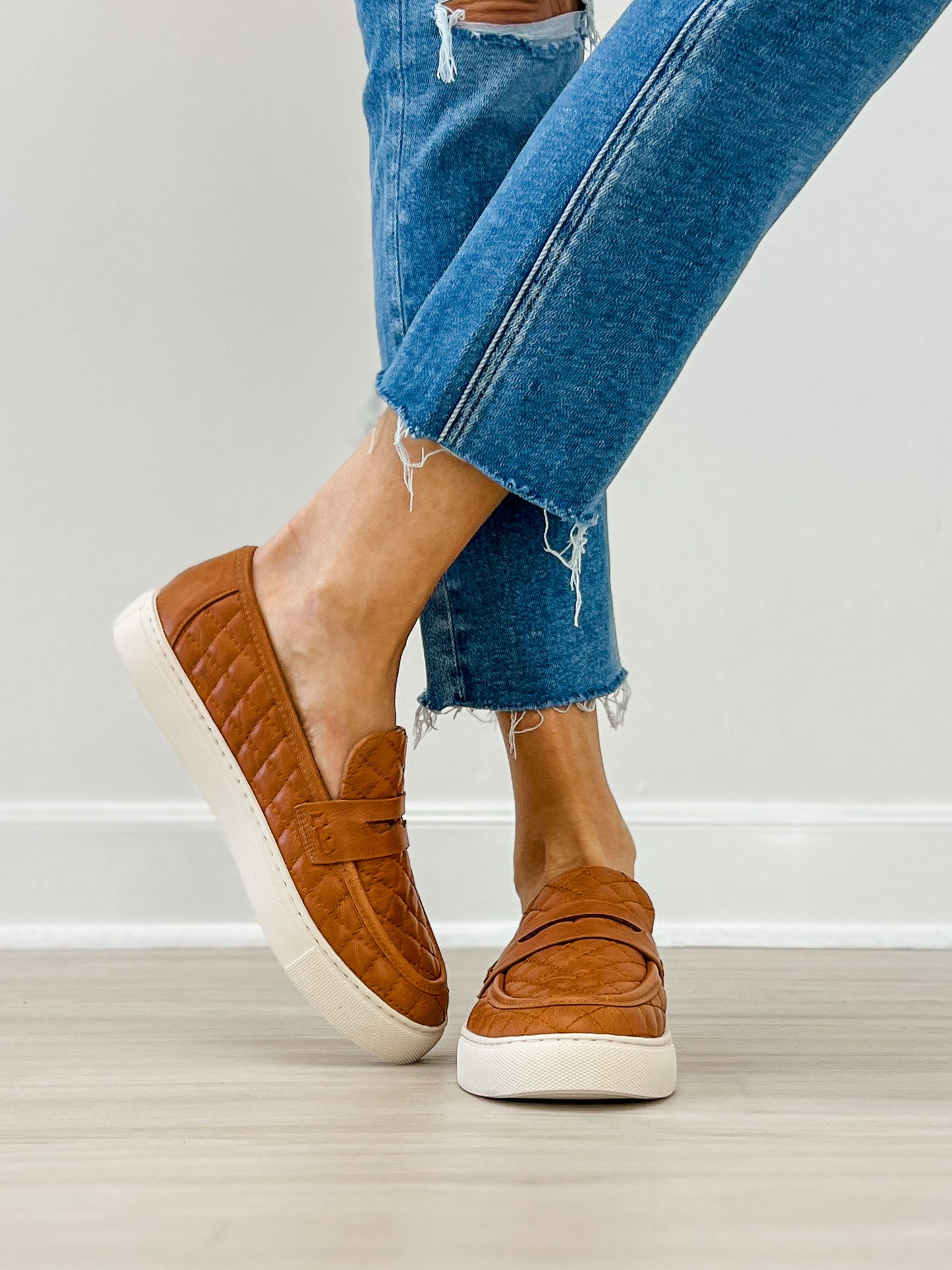 Corkys Guilty As Charged Quilted Loafers in COGNAC