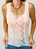 Mineral Washed Lace Sleeveless Top