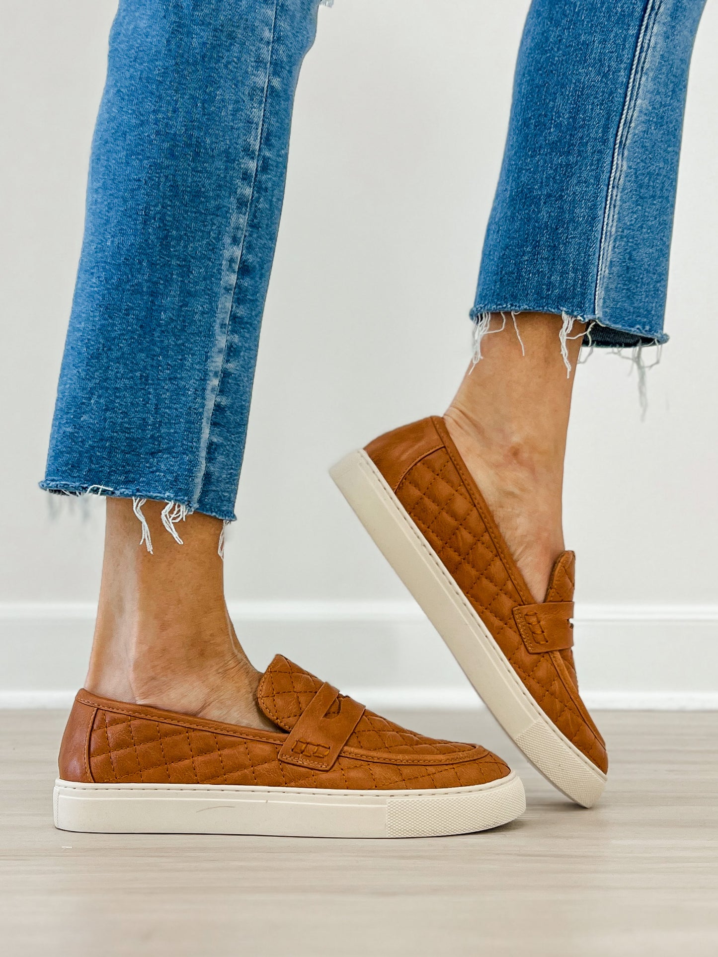 Corkys Guilty As Charged Quilted Loafers in COGNAC