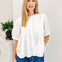 Cotton Pin-Tuck Puff Sleeve Blouse