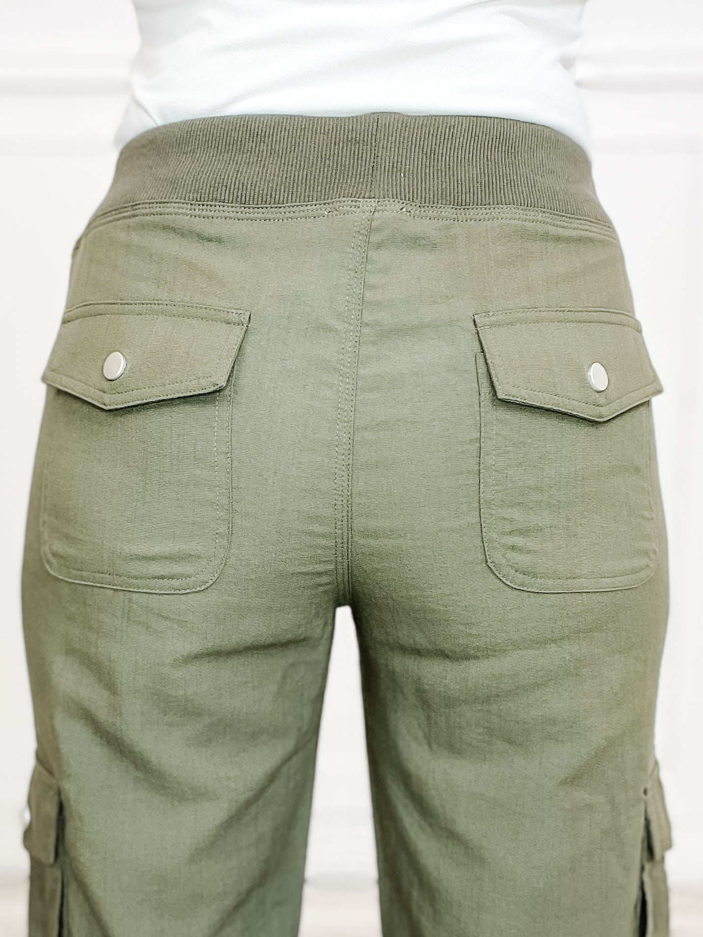 Draw String Nylon Cargo Pants