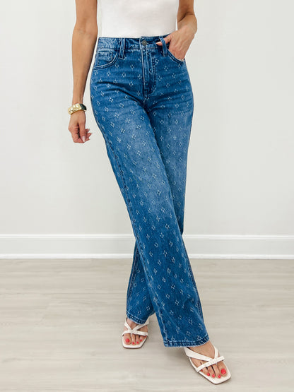 The Statement Straight - Textured Classic Blue