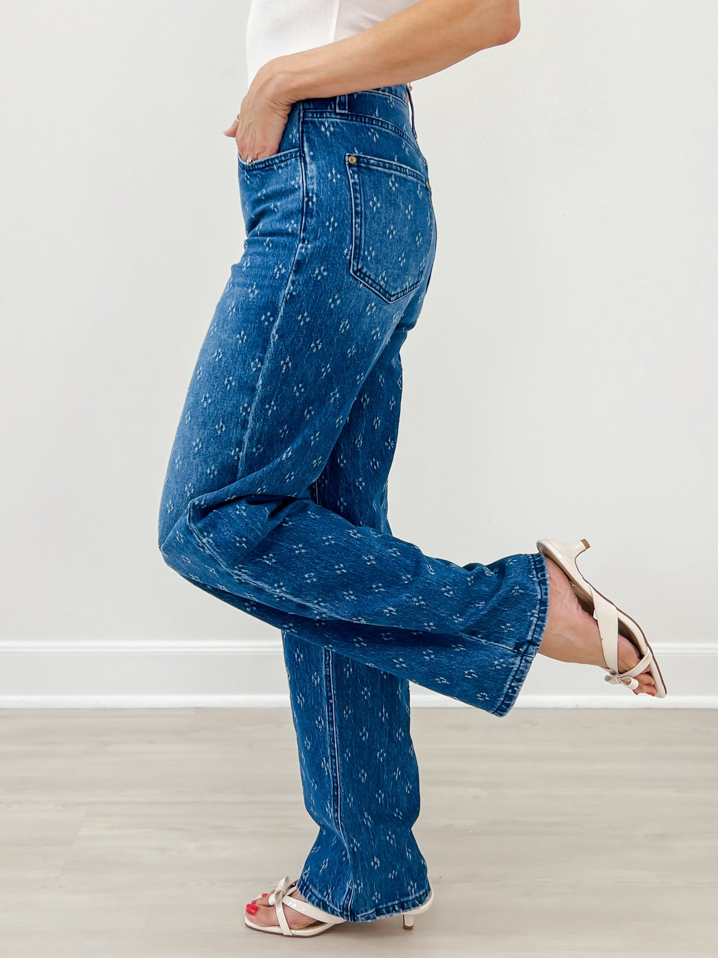 The Statement Straight - Textured Classic Blue