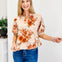 Floral Cropped Puffed Sleeve Top
