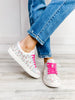 Corkys Supernova Tennis Shoes in White Ditzy Flower