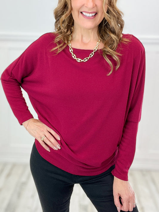 Relaxed Elegant Long Sleeve Knit Top