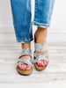 Corkys Sparkler Criss-Cross Wedges in Silver