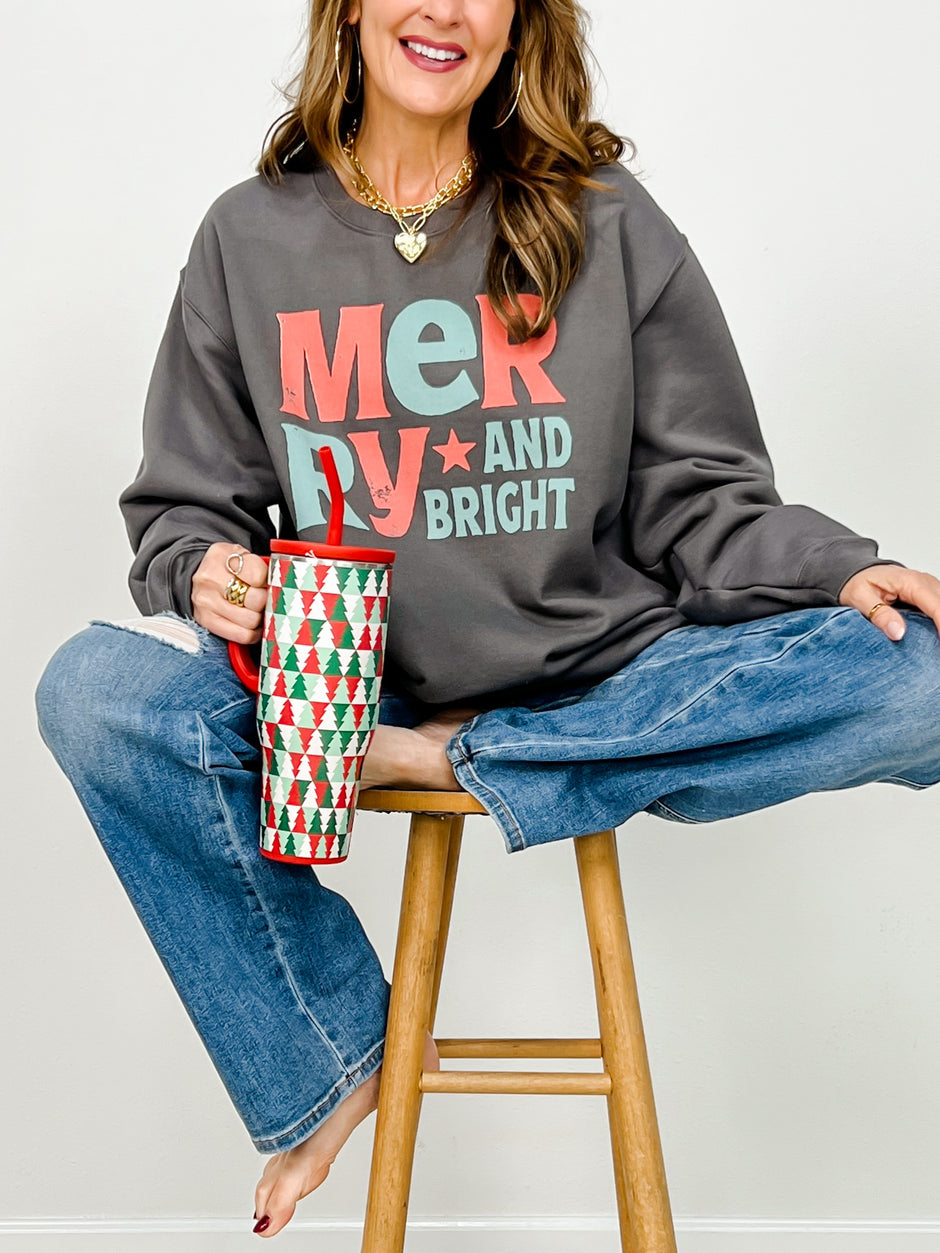 Merry and Bright Graphic Top