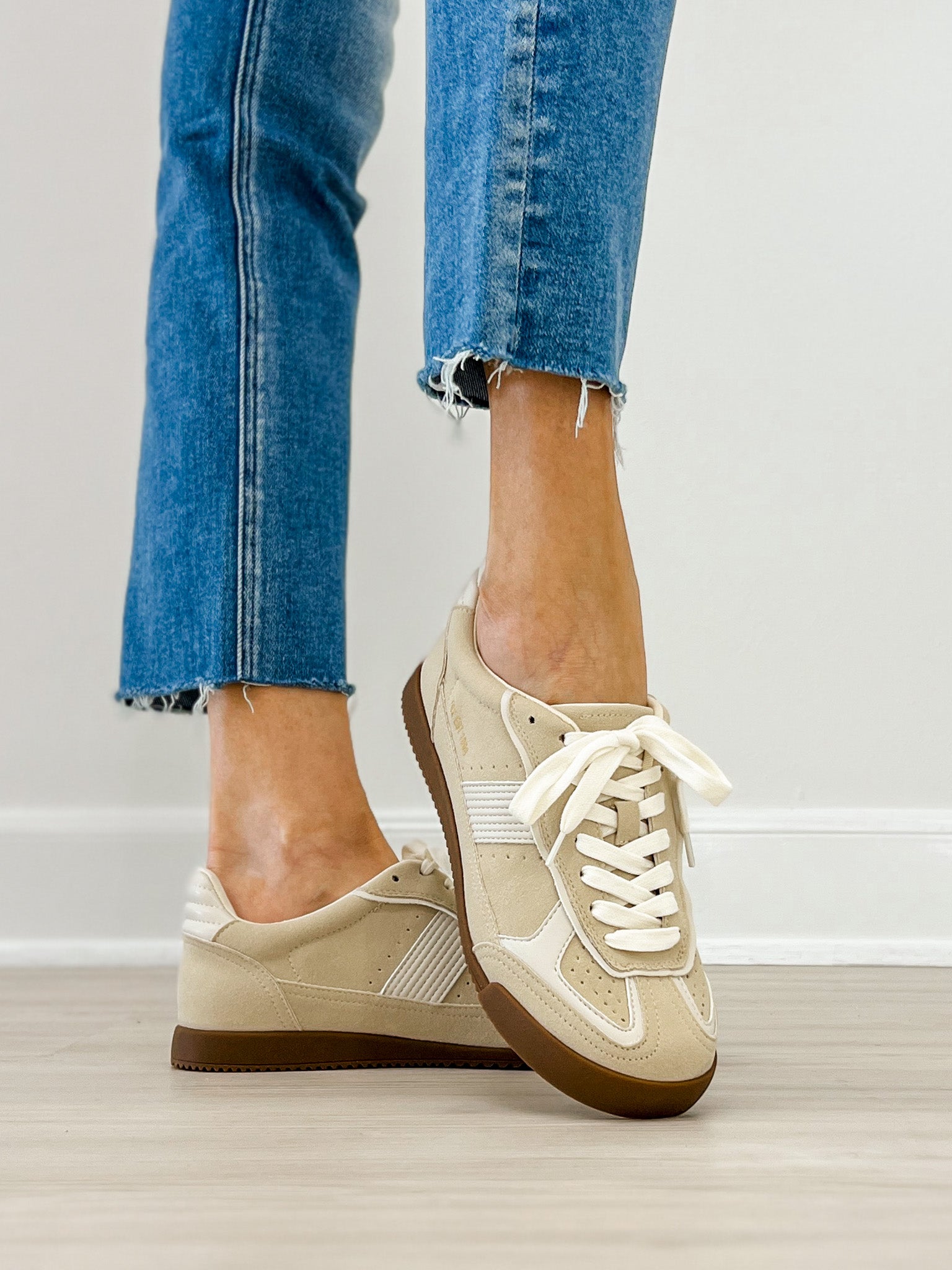 Yellowbox Nurita Lace-Up Sneaker in Cream