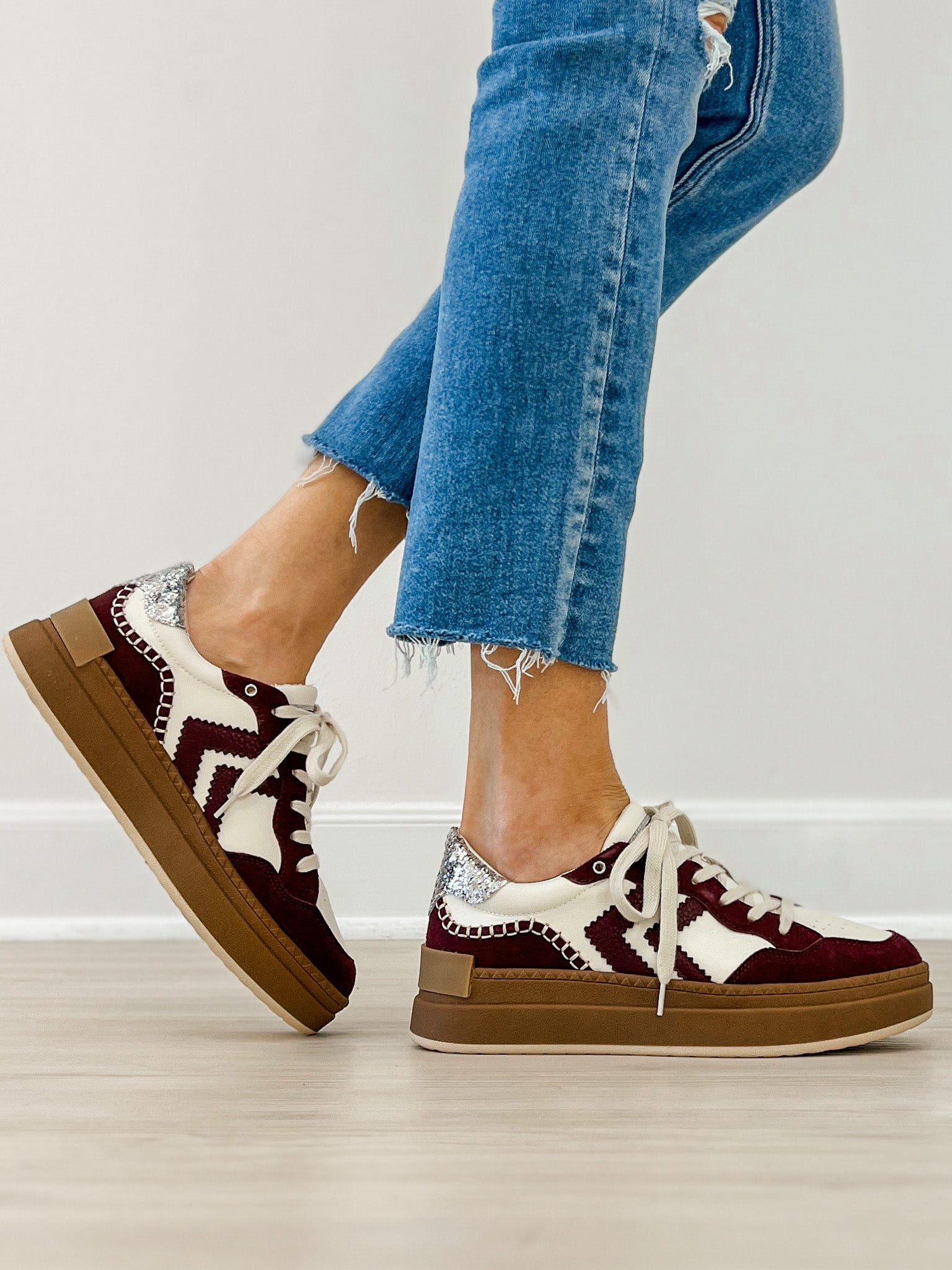 Oculus Platform Sneaker in Burgundy
