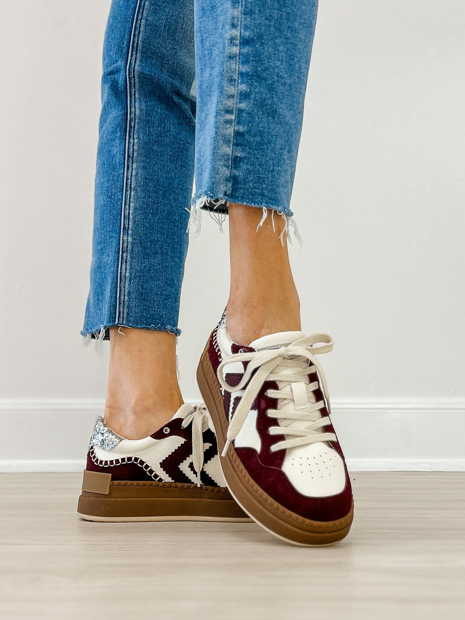 Oculus Platform Sneaker in Burgundy