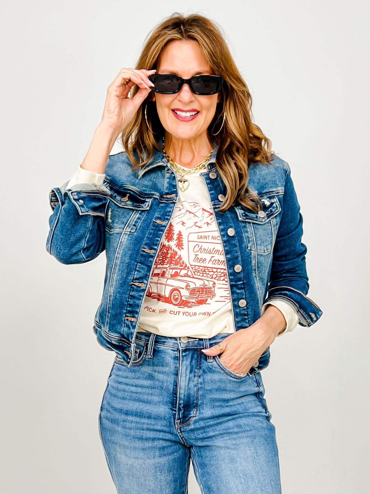 Saint Nick's Christmas Tree Farm Long Sleeve Graphic Tee