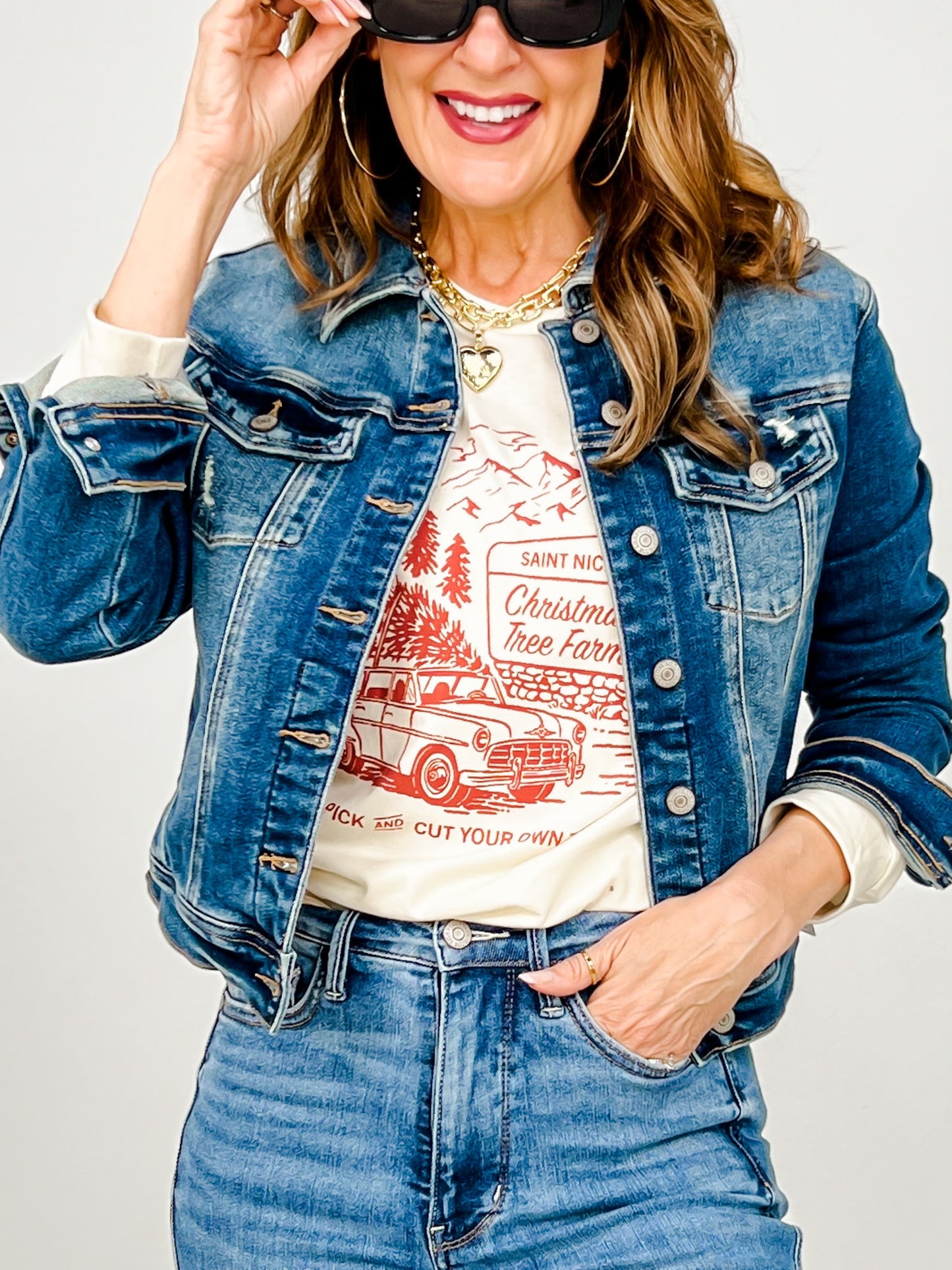 Saint Nick's Christmas Tree Farm Long Sleeve Graphic Tee