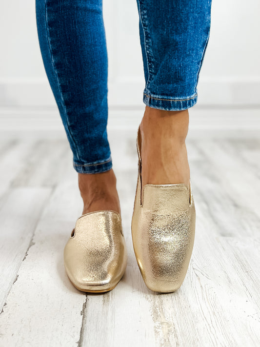 Corkys Spotlight Slip On Mule Shoes in Gold