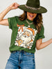Retro Santa and Reindeer Graphic Tee