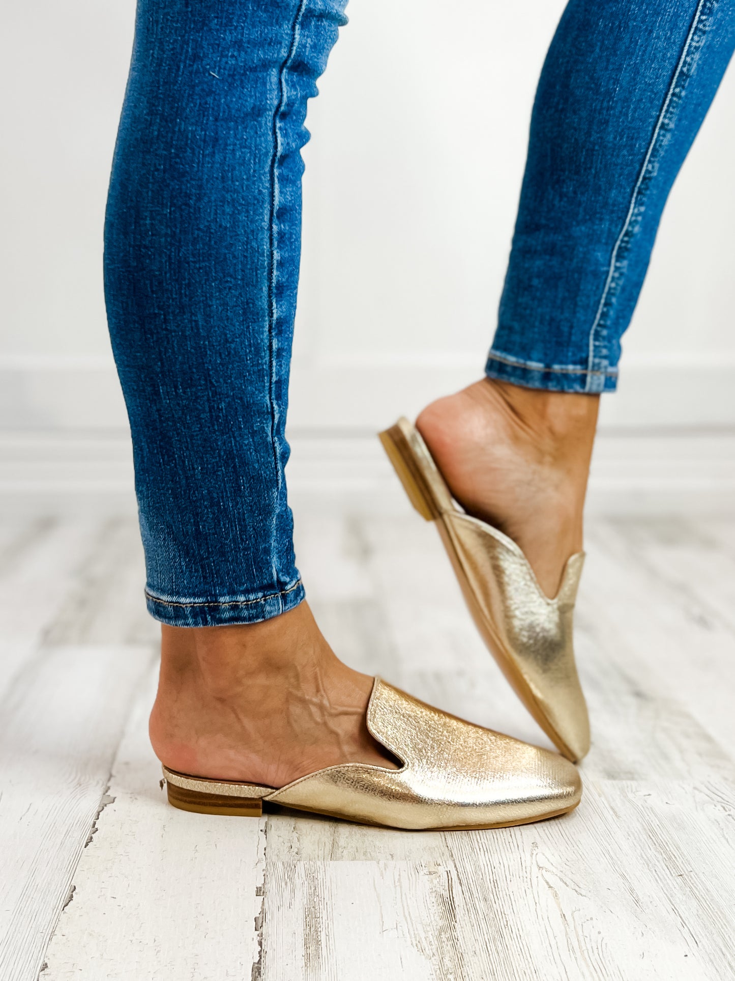 Corkys Spotlight Slip On Mule Shoes in Gold