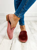 Corkys Spotlight Slip On Mule Shoes in Blush Velvet