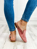 Corkys Spotlight Slip On Mule Shoes in Blush Velvet