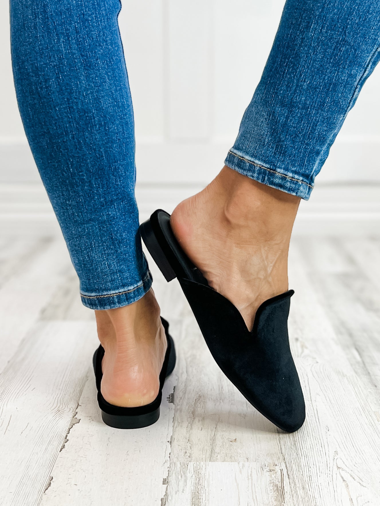 Corkys Spotlight Slip On Mule Shoes in Black Velvet