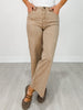 Polka Dot Washed Twill Stretch Cropped Pants