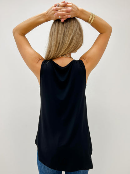Black Sleeveless Tank Top