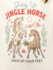 Giddy Up Jingle Horse Long Sleeve Graphic Tee