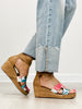 Corkys Rom Com Wedge Sandals in White Floral
