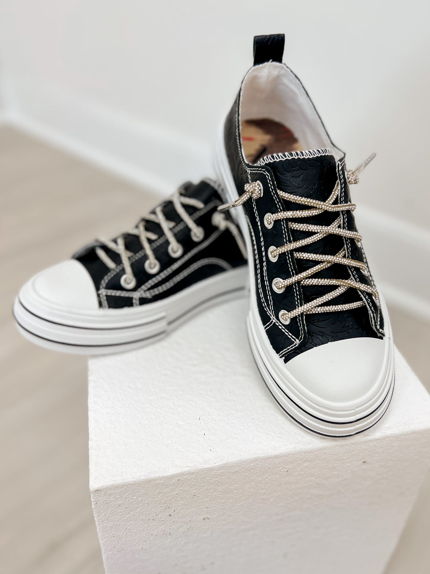 Very G Black Aman Tooled Sneaker