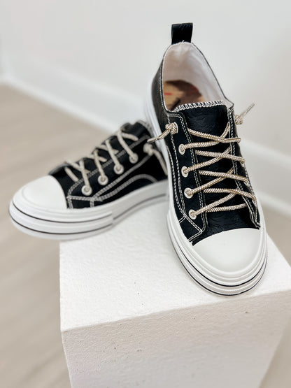 Very G Black Aman Tooled Sneaker