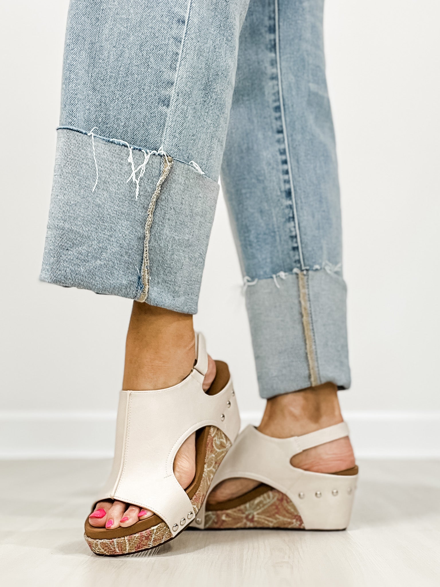 Corkys Carley Wedges in WHITE 2