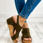 Corkys Carley KHAKI FAUX SUEDE Wedge Sandal