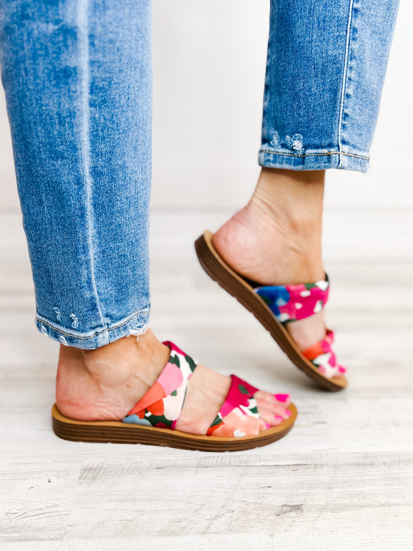 Corkys With A Twist Slip-On Sandals in Flowers