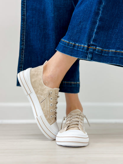 Very G Cream Aman Tooled Sneaker