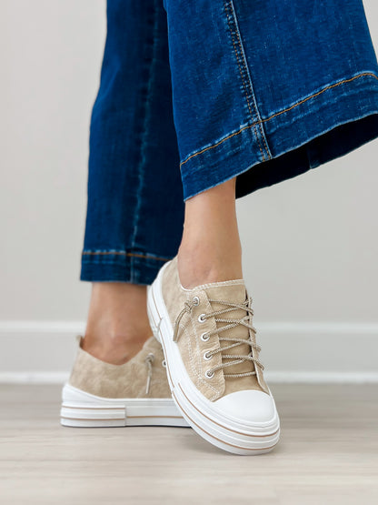Very G Cream Aman Tooled Sneaker