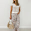 Wide Leg Floral Print Pants