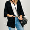 Roomy Fit Open Front Cardigan