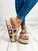 Corkys Wannabe Double Buckle Wedge Sandals in Multi Crochet