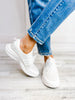 Corkys Soft Serve Tennis Shoes in White Chunky Glitter