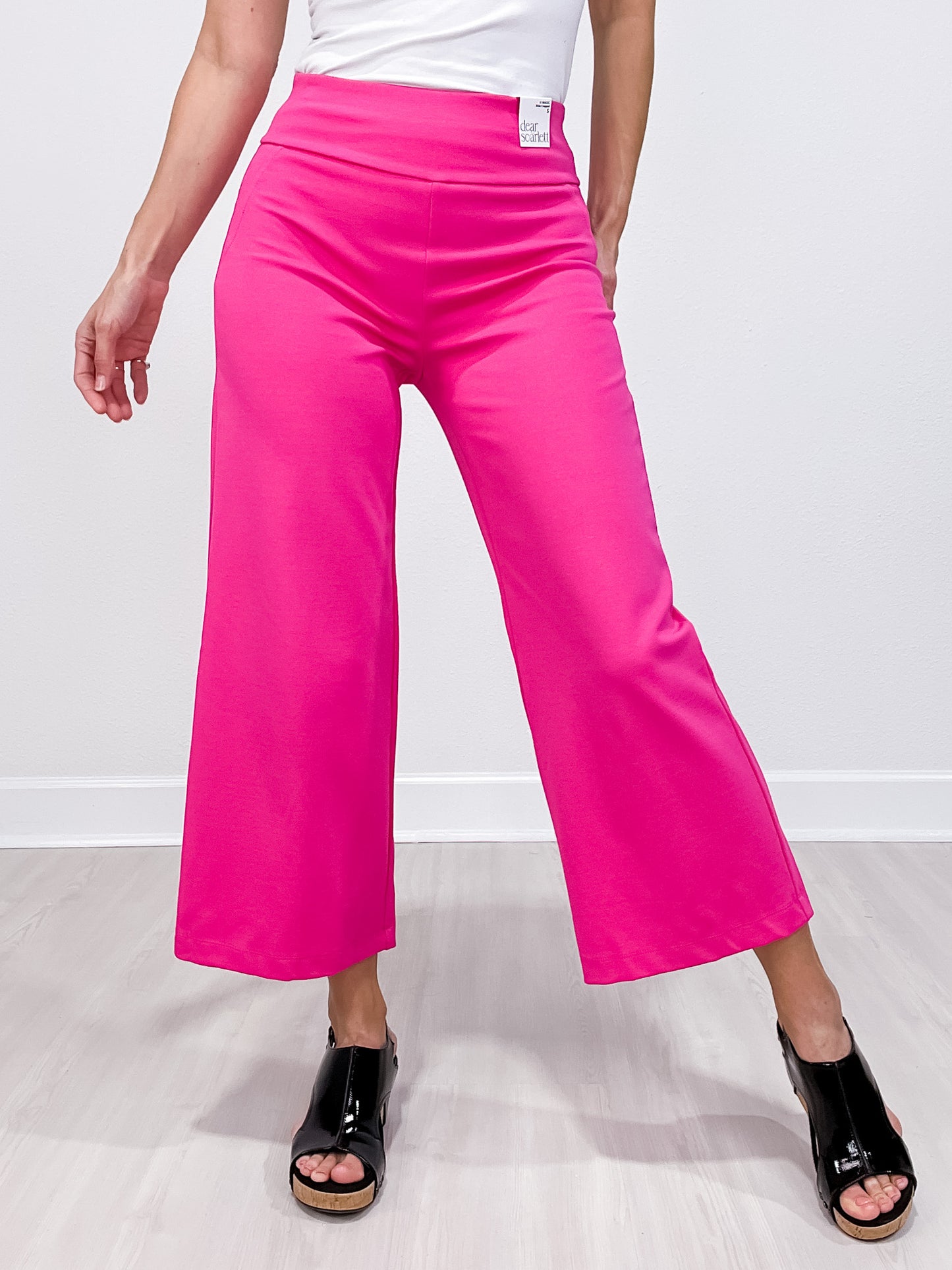 Magic Wide Cropped Pants in PINK SAPPHIRE