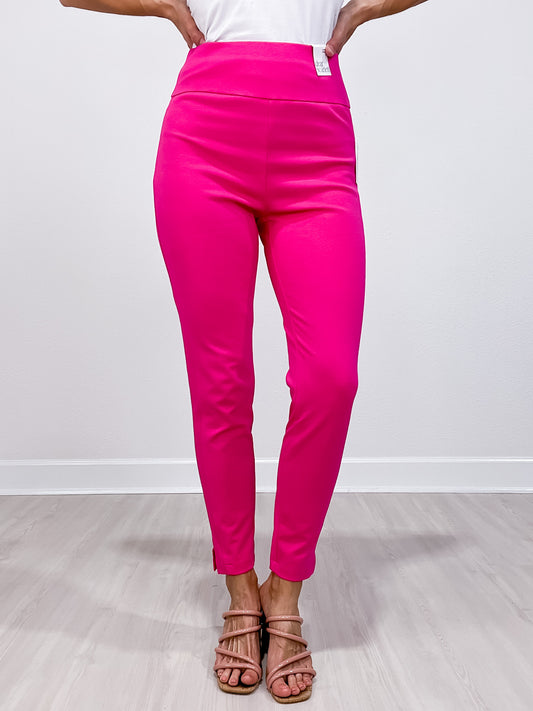 Magic High Waisted Double Knit Skinny Pants in PINK SAPPHIRE