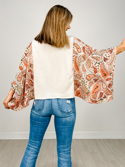 Rock N Roll Vintage Graphic Kantha Top