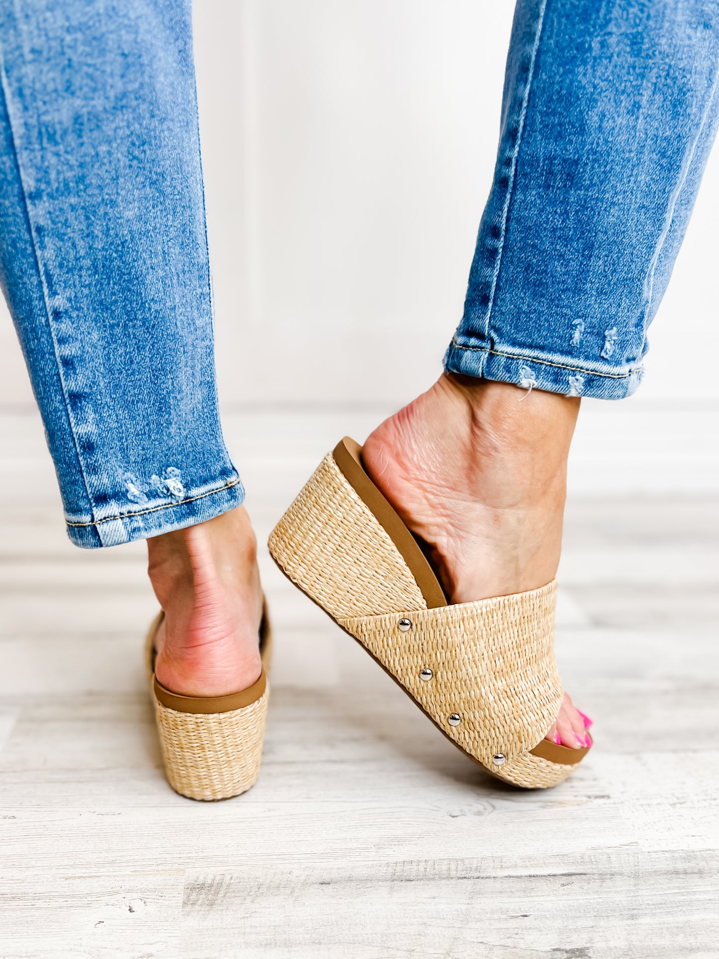 Corkys Summer Loving Wedges in Raffia