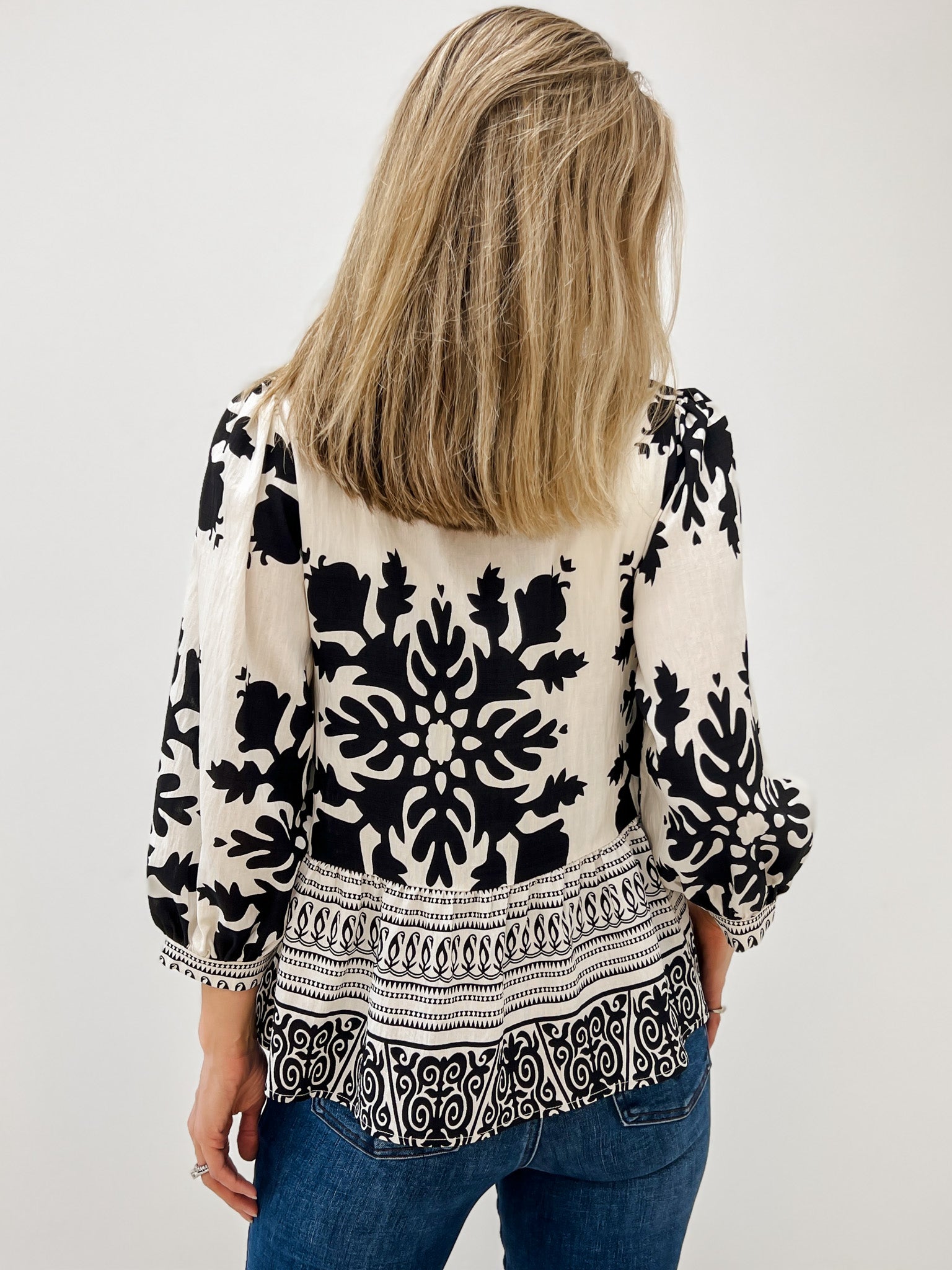 Baroque Floral Peasant Top Baroque Floral Peasant Top